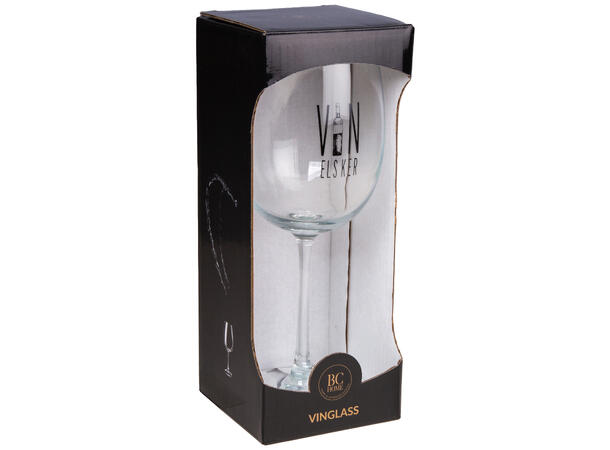 Vinglass Vinelsker h:23cm Volum 480ml Kommer i gaveeske 