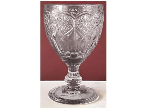 Vinglass klart mønstret glass 9x16cm Verrerie 