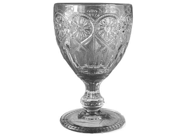 Vinglass klart mønstret glass 9x16cmx Verrerie 