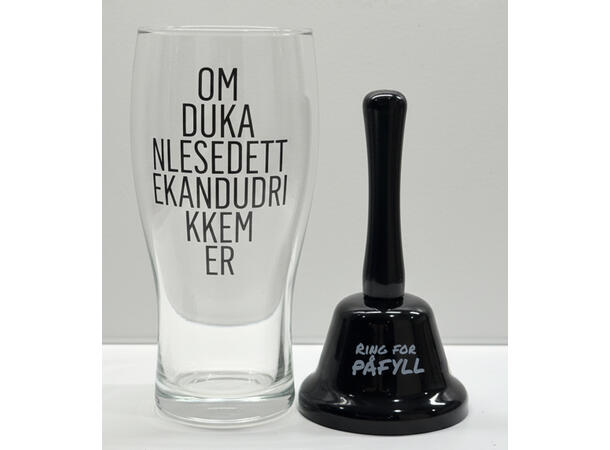 Ølglass m/bjelle OMDUKANLESE 0,5l 16cm Bjelle: Ring for påfyll 