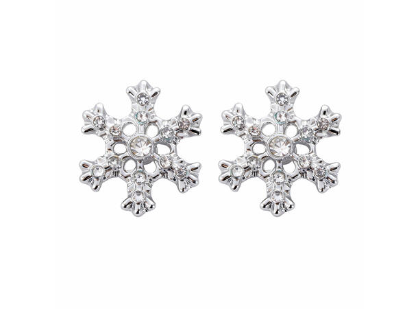 Øredobb snøflak glitre par i gaveeske Sink uten kadmium, nikkel, bly 