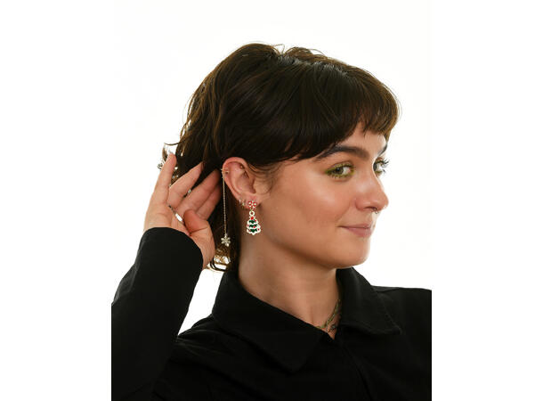 Ørepynt julepynt gull par i gaveeske Sink uten kadmium, nikkel, bly 