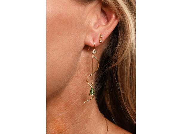 Ørering juletre spiral par I Gaveeske Sink uten kadmium, nikkel, bly 