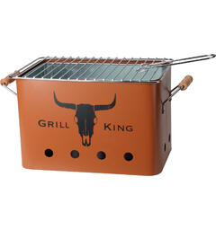 BBQ Grill 32x20x20cm matt oransje m/sort Med håndtak