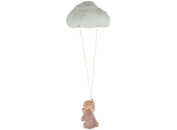 Baby med sky med veggheng 12,5x30cm 2ass Forpk 8stk Keramikk 