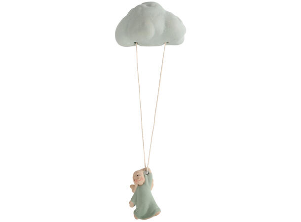 Baby med sky med veggheng 12,5x30cm 2ass Forpk 8stk Keramikk 
