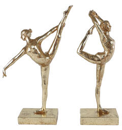 Ballerina gull polyresin 11x9x30cm 2ass