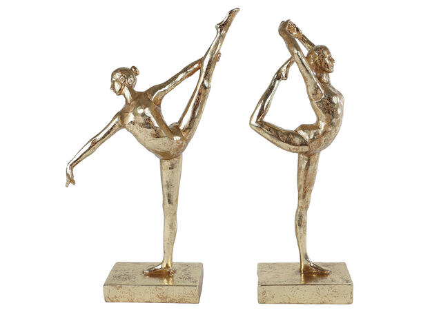 Ballerina gull polyresin 11x9x30cm 2ass 