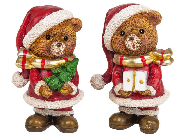 Bamse m/nisselue pakke/juletre 8cm 2ass 