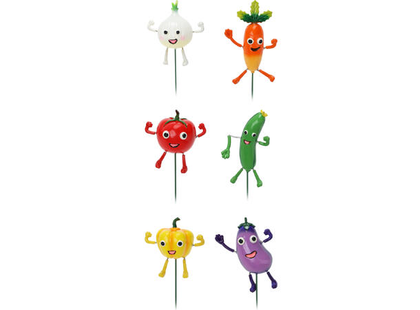 Blomsterpinne grønnsaker PP h:71cm 6ass Selges kun forpakning 36ass 