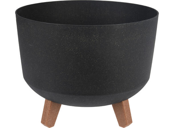 Blomsterpotte ECO sort m/bein 29x22cm 