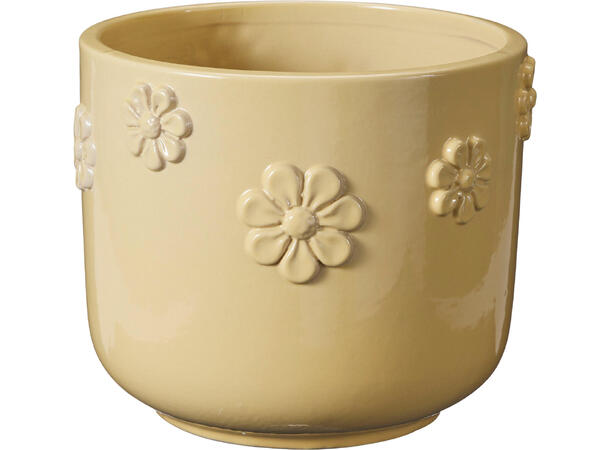 Blomsterpotte blomster 12,5x14,5cm 3ass Porselen 