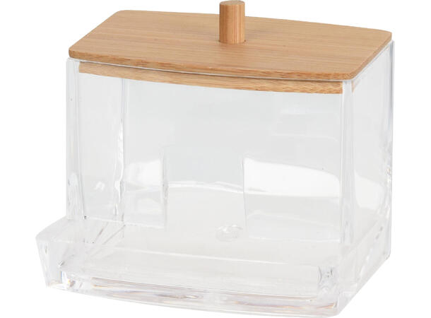 Boks bomullspinne PS m/lokk 9cm 8,7x7,5x8,8cm 
