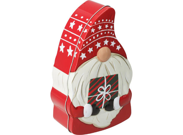 Boks metall nisse rød 20x10x7cm 3ass Vekt:130gram 