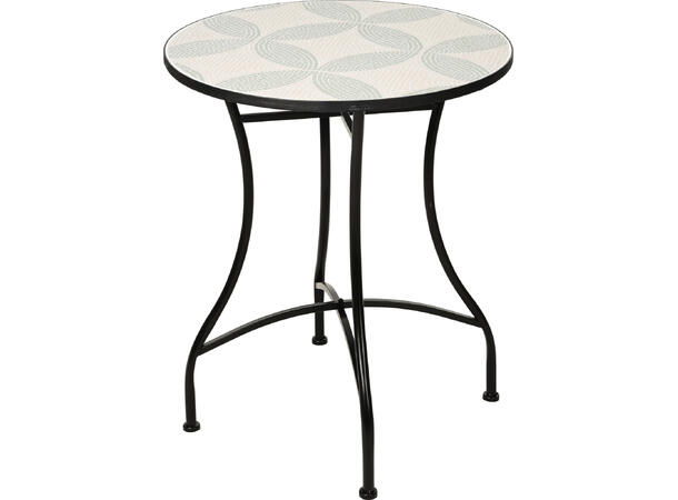 Bord Kafébord krem/grønn mosaikk 60x71cm Vekt 14kg 