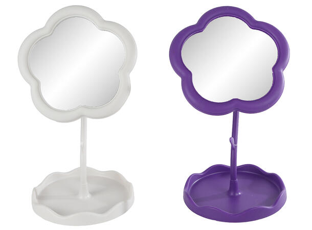 Bordspeil blomst hvit/lilla PE 30cm 2ass Forpakning: 6stk 