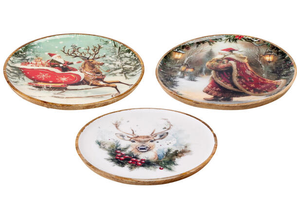 Brett Julemoitiv mango rund 30cm 3ass 