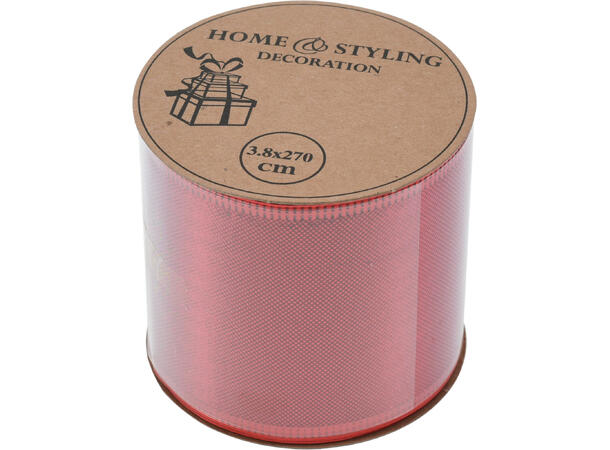 Bånd 6,3cm x 2,7m 4ass Display 16stk gull rosegull sølv rød 
