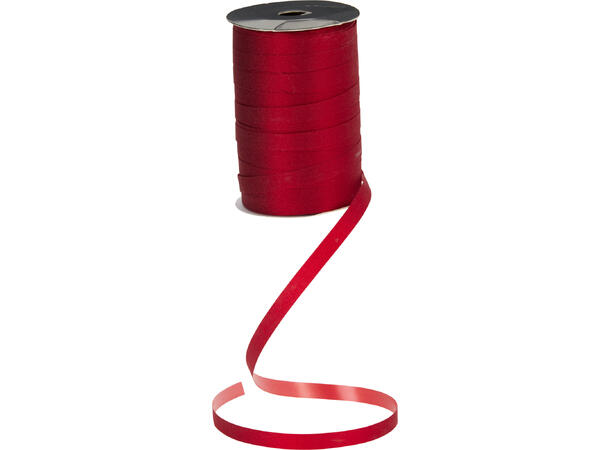 Bånd pakkebånd spole rød m/glitter 100m 10mm bredde Polypropylen 