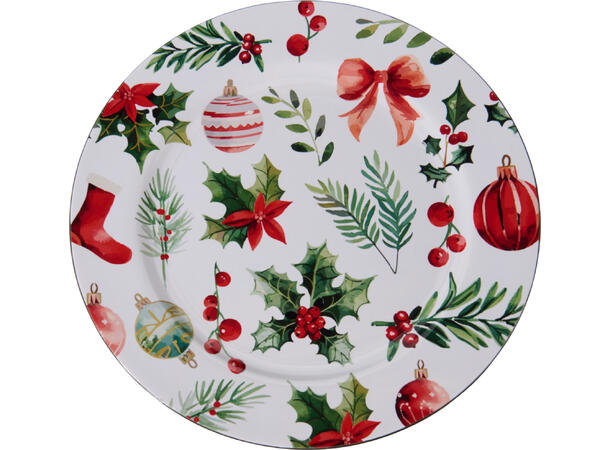 Dekketallerken julemotiv 33cm 3ass Vekt: 285gram 