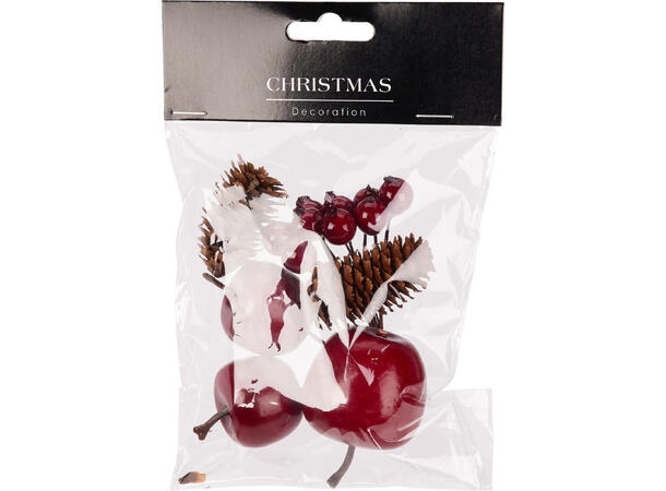 Dekor miks frukt/kongle/sopp 6ass Display 36stk 