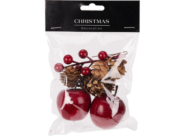 Dekor miks frukt/kongle/sopp 6ass Display 36stk 