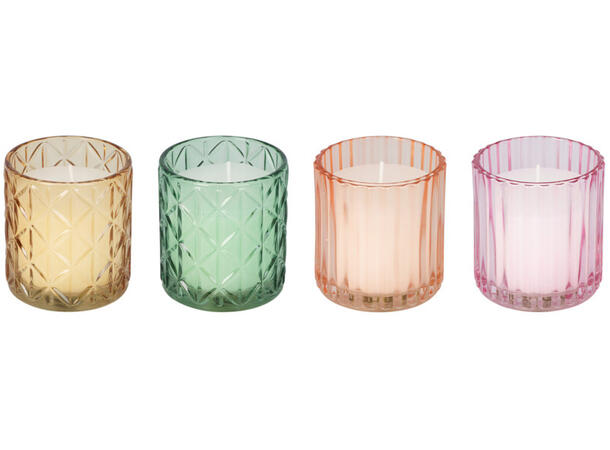 Duftlys citronella glass 8,5x10cm Display:12stk Vekt:410gram 
