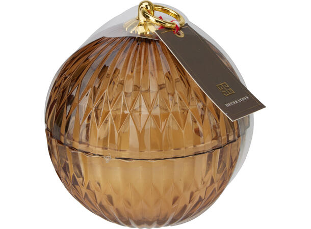 Duftlys glasskule 11,5x12cm 3ass 150gram Brenntid: 22t Duft: 2% 
