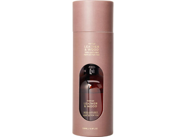 Duftolje glass 13cm 200ml m/pinner 2ass Grå: Tuscany Tobacco Brun: Leather&Wood 