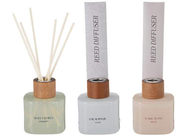 Duftolje m/pinner 7x7cm 100ml 3ass 100 ml m/6 pinner 