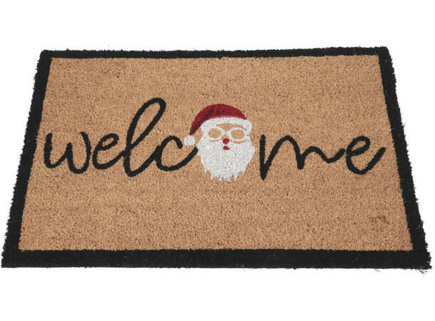 Dørmatte kokos Jul Welcome 40x60cm 3ass Forpakning: 12stk Vekt:1300gram 