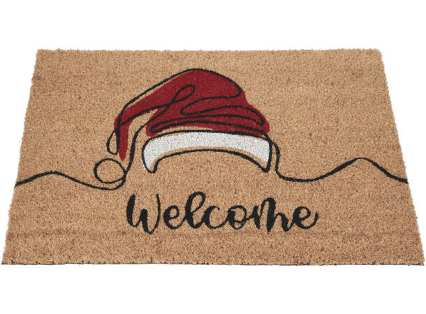 Dørmatte kokos Jul Welcome 40x60cm 3ass Forpakning: 12stk Vekt:1300gram 