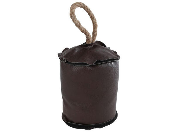 Dørstopper rund brun PU 1,5kg 15x16cm Med håndtak 