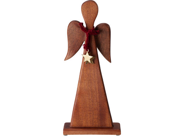 Engel mørk mangotre m/stjerne 40cm 2ass 