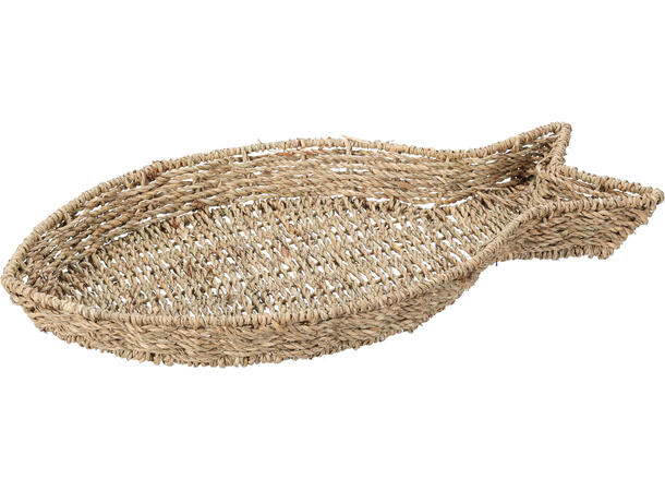 Fat kurv fisk fletting natur 46x26x4,5cm Vekt:330gram 