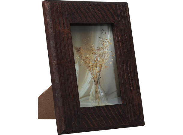 Fotoramme brun mangotre Foto10x15cm 3ass Selges i forpk: 9stk Yttermål: 16x21cm 