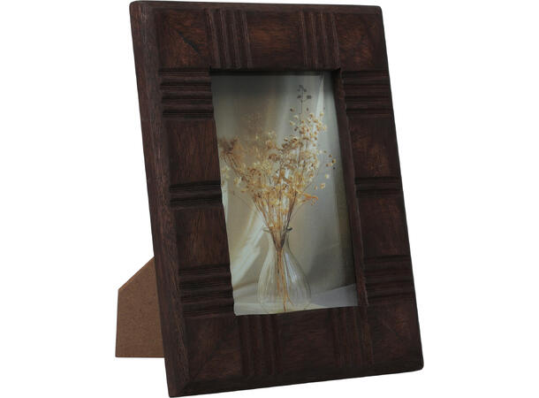 Fotoramme brun mangotre Foto10x15cm 3ass Selges i forpk: 9stk Yttermål: 16x21cm 