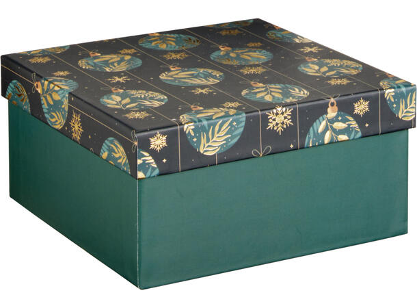 Gaveeske kraft Julemotiv 14x14x7cm 3ass Display 9stk 