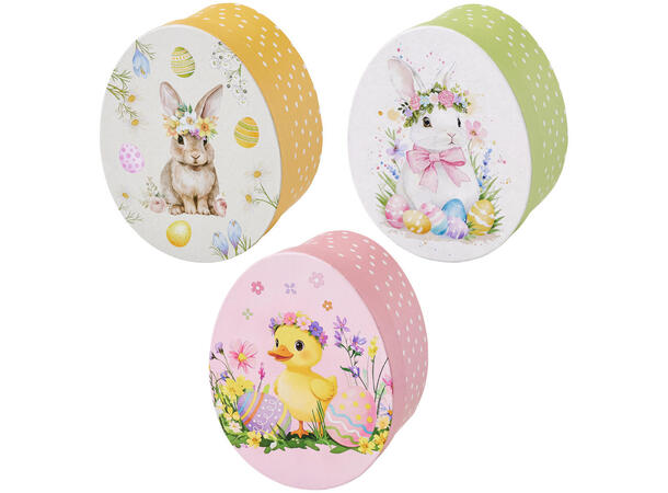 Gaveeske oval egg påske 16cm 4ass Display 9stk 