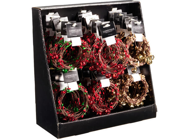 Girlander m/bjeller 280cm 3ass 