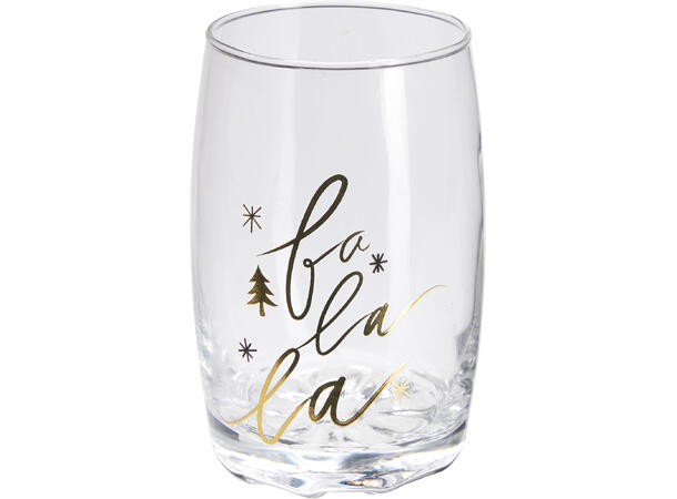 Glass Julemotiv 300ml 10,5cm 2stk 2ass Forpk 2pk Glass  Vekt 180g pr stk 