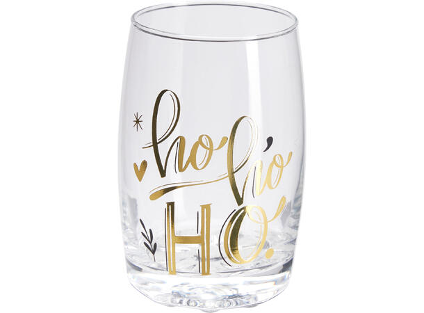 Glass Julemotiv 300ml 10,5cm 2stk 2ass Forpk 2pk Glass  Vekt 180g pr stk 