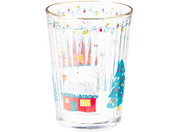 Glass Julenatt/tekst 9x12cm 500ml 4ass 