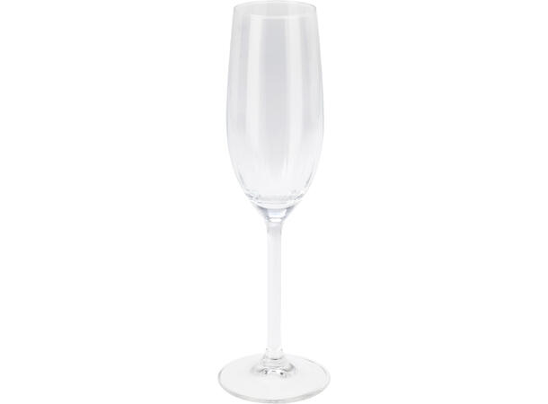 Glass stripet champagne 5x23cm 500ml s/4 