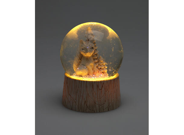 Glasskule LED dyr antikk hvit h:8,5cm 3a Display 12stk 2xLR44 inkl Vekt: 240g 