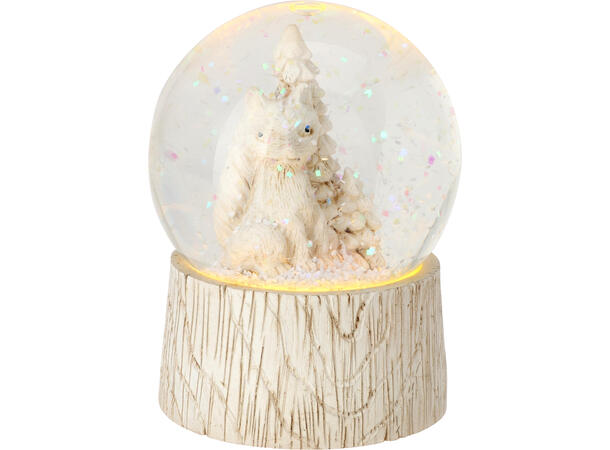 Glasskule LED dyr antikk hvit h:8,5cm 3a Display 12stk 2xLR44 inkl Vekt: 240g 