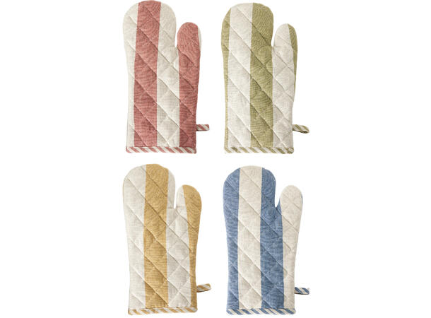 Grillvott stripet bomull 32x16cm 4ass Varmebeskyttelse 