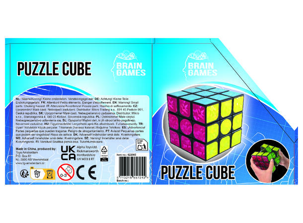Hjernespill rubiks kube puslekube 10cm 