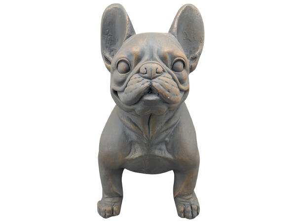 Hund grå MGO keramikk 42x41x43cm 