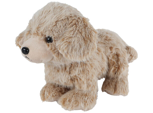 Hund stående beige plysj 35cm Forpk 4stk Take Me Home Plysj 